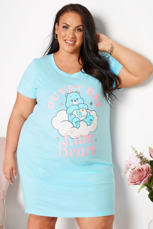 Plus Size Blue Care Bears 'Duvet Day' Nightdress | Yours Clothing 9