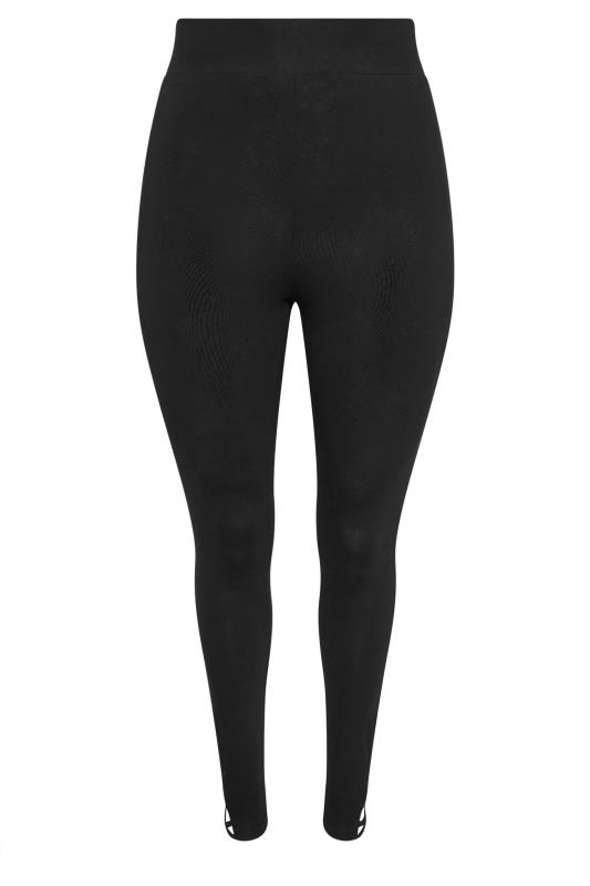 YOURS Plus Size Black Cut Out Leggings | Yours Clothing 5
