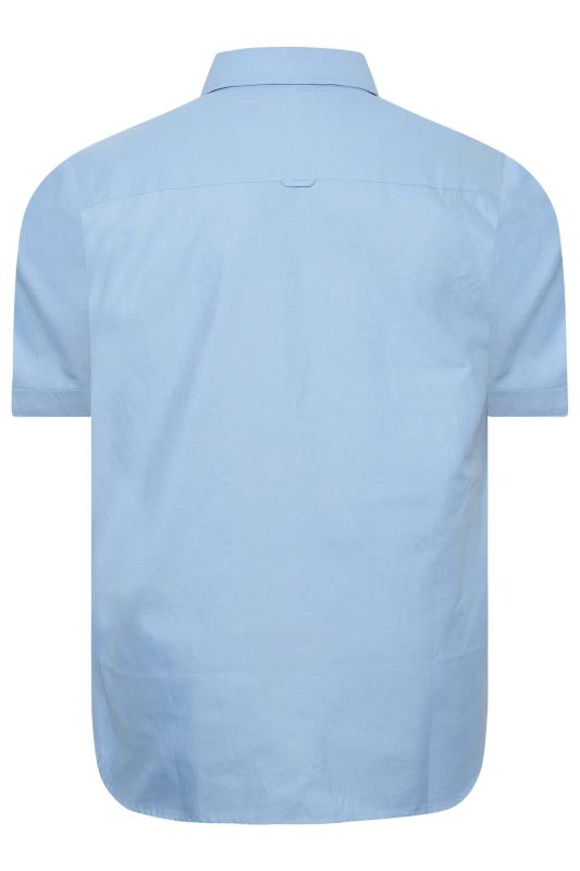 D555 Big & Tall Blue Short Sleeve Shirt | BadRhino 4