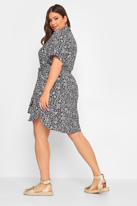 YOURS Plus Size Blue Floral Shirt Dress | Yours Clothing 4