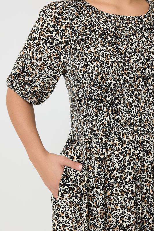 YOURS Plus Size Brown Leopard Midi Dress | Yours Clothing 4