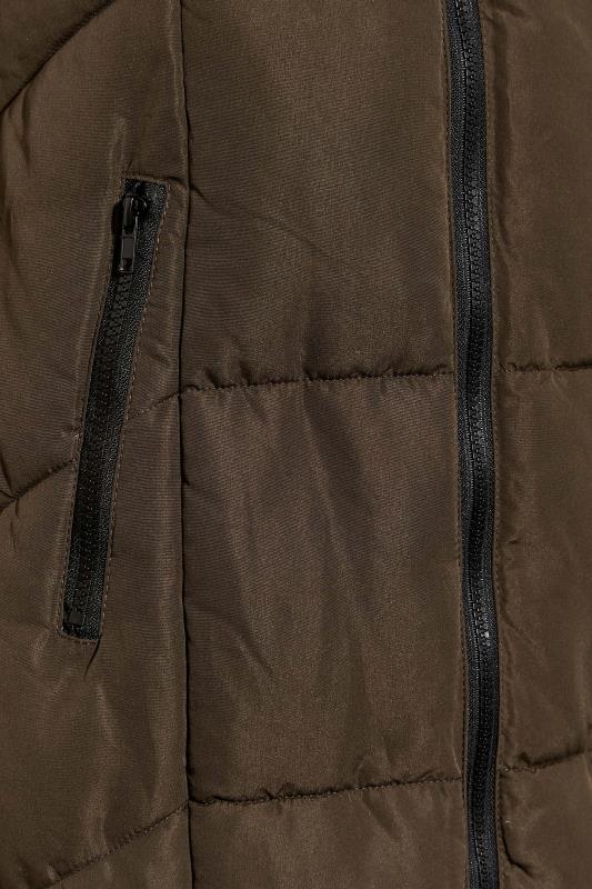 LTS Tall Chocolate Brown Longline Puffer Coat 6