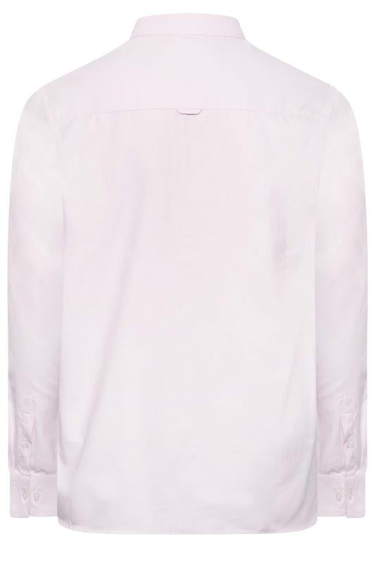 D555 Big & Tall Pink Long Sleeve Oxford Shirt | BadRhino 4