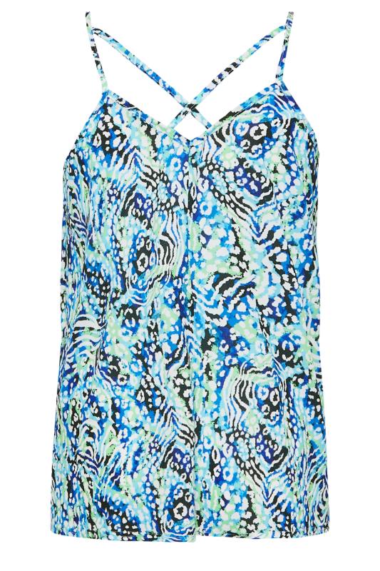 LIMITED COLLECTION Curve Plus Size Blue Mixed Print Cami Top | Yours Clothing  8