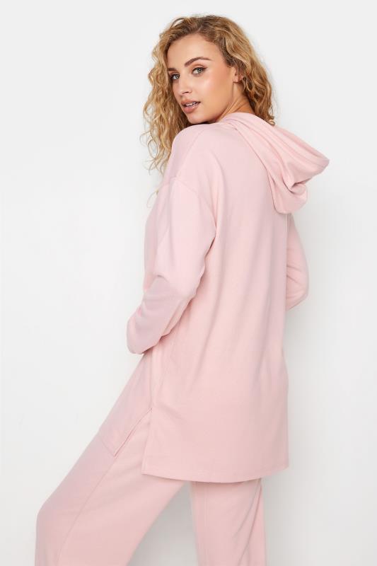 LTS Tall Pink Soft Touch Longline Hoodie 4