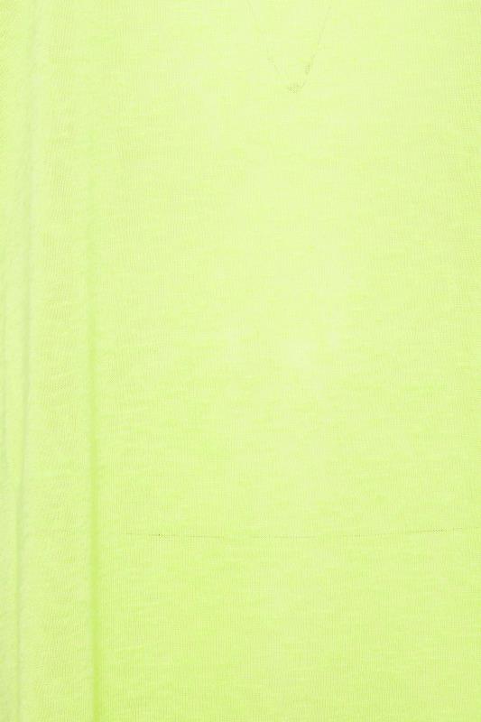 YOURS Curve Plus Size 2 PACK Lime Green Linen Look T-Shirt | Yours Clothing  8