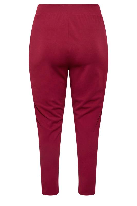 Plus Size Wine Red Stretch Tapered Trousers | Yours Clothing 5