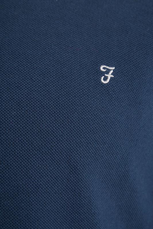 FARAH Navy Blue Tipped Crewneck Sweatshirt | BadRhino 2