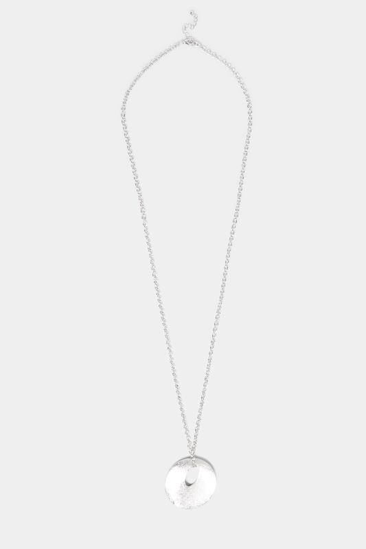 Silver Tone Long Pendant Necklace | Yours Clothing 2