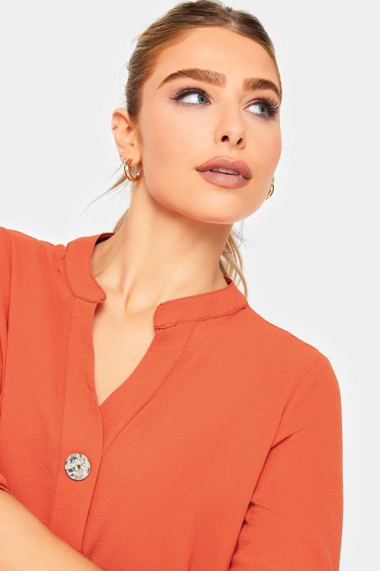 M&Co Orange Long Sleeve Button Blouse | M&Co  4