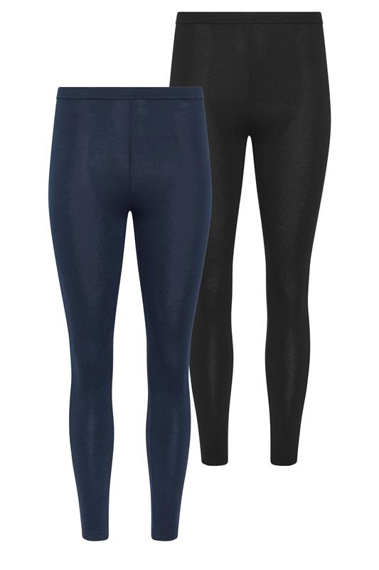  PixieGirl Petite 2er-Pack Leggings in Marineblau und Schwarz aus Baumwolle