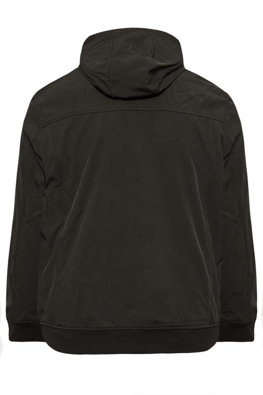 LYLE & SCOTT Big & Tall Black Hooded Softshell Jacket | BadRhino 4