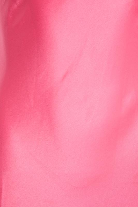 Petite Hot Pink Satin Slip Dress 8