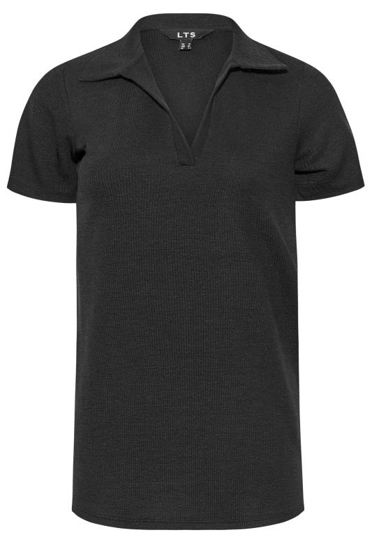 LTS Tall Black Collared Short Sleeve Polo Shirt 7