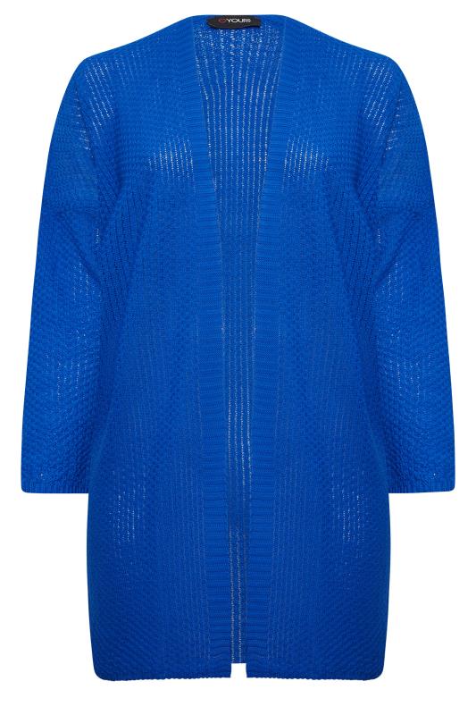 YOURS Plus Size Blue Knitted Cardigan | Yours Clothing 6