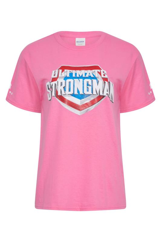 Großen Größen  BadRhino Girls Light Pink Ultimate Strongman T-Shirt