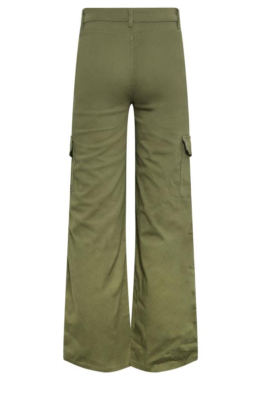 LTS Tall Khaki Green Utility Cargo Trousers | Long Tall Sally 7