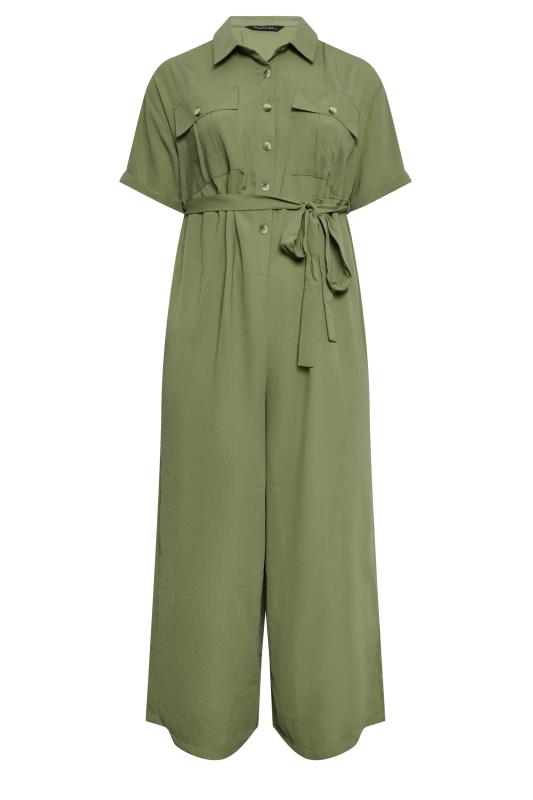 LIMITED COLLECTION Plus Size Khaki Green Jumpsuit | Yours Clothing 6