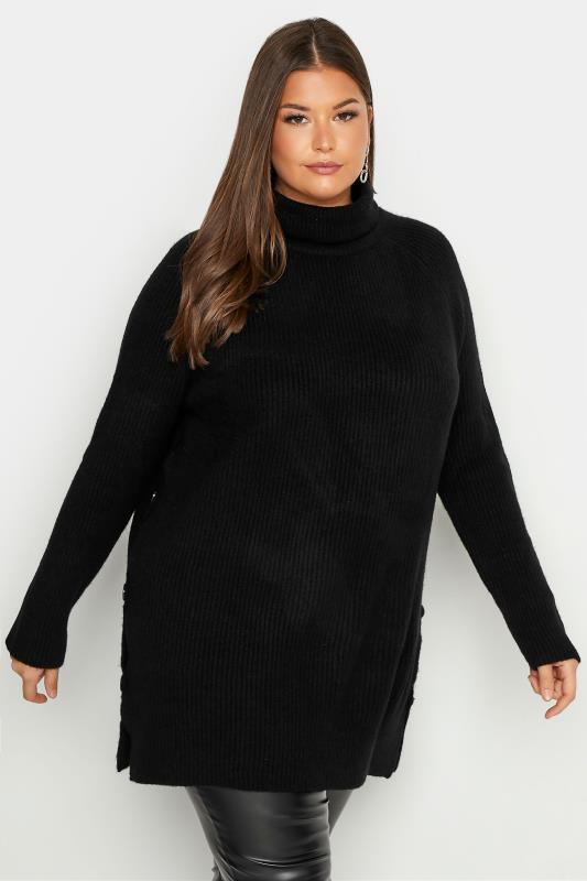 Curve Black Roll Neck Knitted Jumper_A.jpg