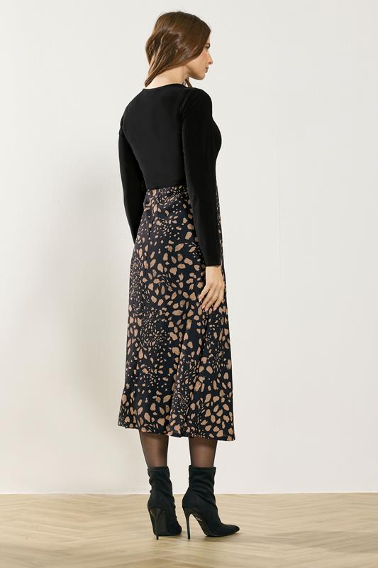 M&Co Black Abstract Print 2 In 1 Maxi Dress | M&Co 2
