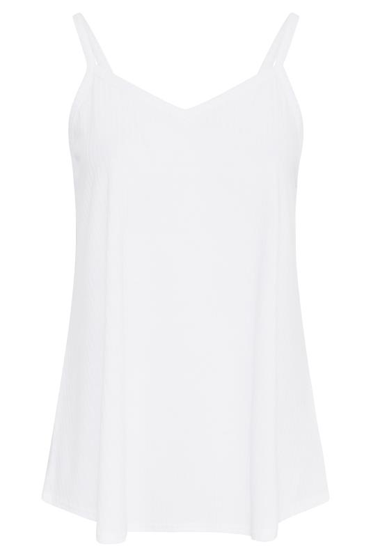 LIMITED COLLECTION White Rib Swing Cami Top | Yours Clothing 6