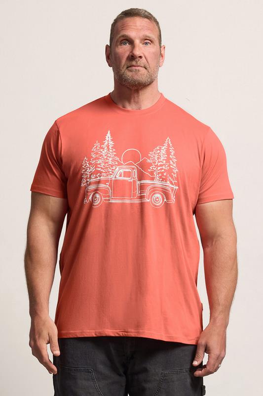  BadRhino Big & Tall T-shirt orange à imprimé pick-up