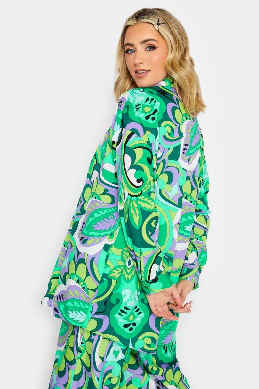 LIMITED COLLECTION Plus Size Curve Green Abstract Print Shirt | Yours Clothing 6