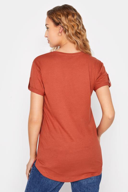 LTS Tall Rust Orange Pocket T-Shirt 3