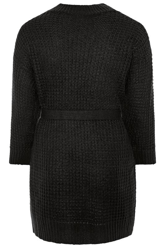 Black Belted Knitted Tunic Jumper Dress_BK.jpg