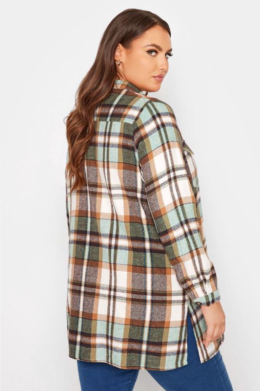 LIMITED COLLECTION Curve Green Checked Shacket 3
