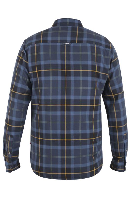 D555 Blue Check Flannel Shirt_BK.jpg