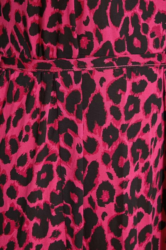 LIMITED COLLECTION Curve Pink Leopard Print Maxi Dress 5