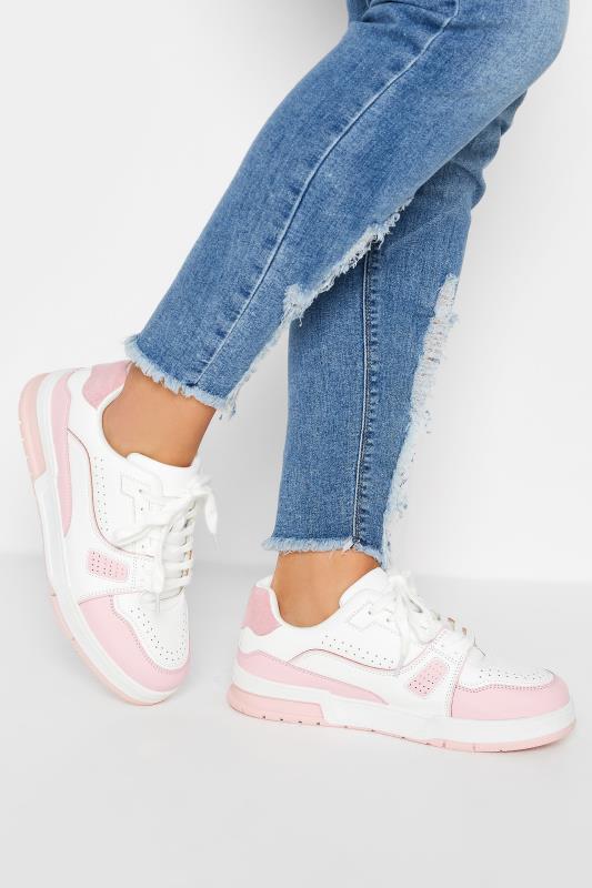 Plus Size  Yours Pink Chunky Trainers In Extra Wide EEE Fit