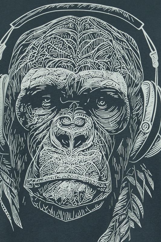 KAM Indigo Gorilla Graphic Print T-Shirt | BadRhino 2