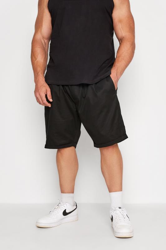 Großen Größen  BadRhino Big & Tall Black Cotton Shorts