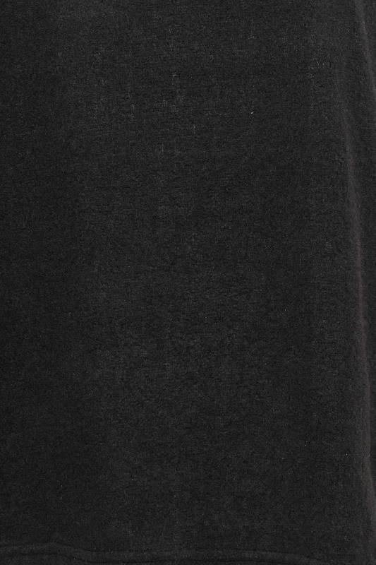 Plus Size Black V-Neck Soft Touch Fleece Sweatshirt | Yours Clothing 5