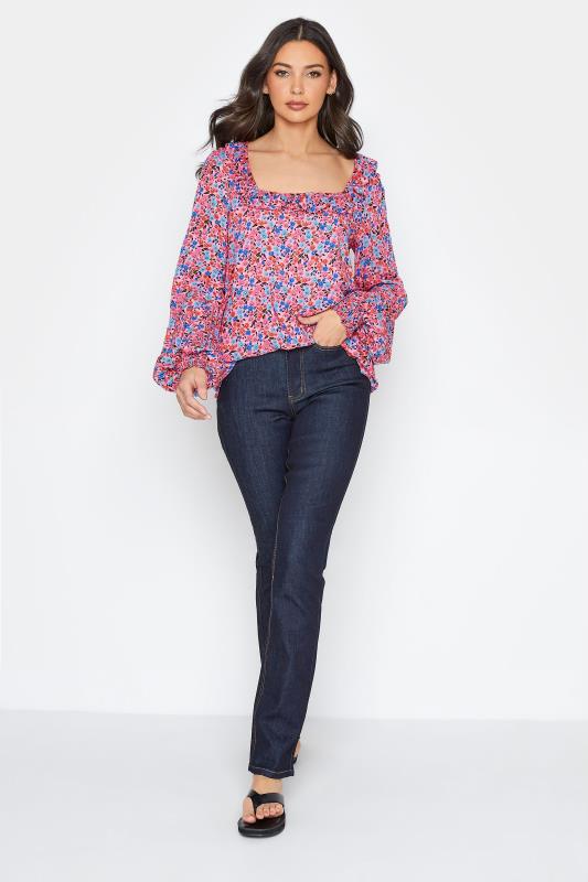 LTS Tall Pink Ditsy Floral Square Neck Top_B.jpg