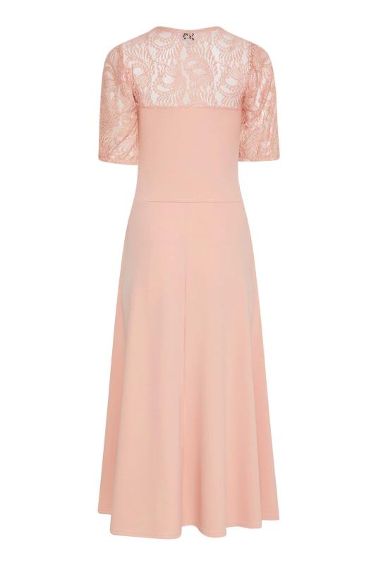 LTS Tall Pink Lace Midi Dress 7
