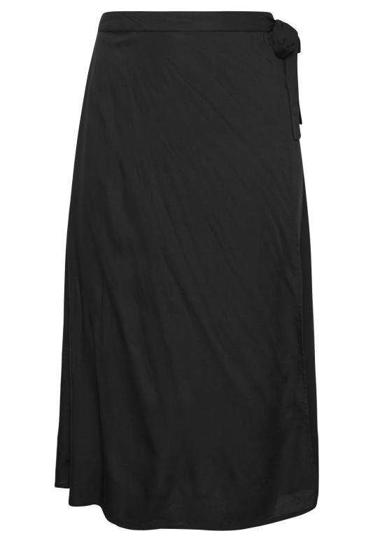 LIMITED COLLECTION Plus Size Black Wrap Midi Skirt | Yours Clothing 5
