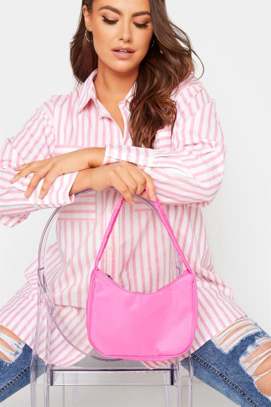 Bright Pink Fabric Shoulder Bag_A.jpg