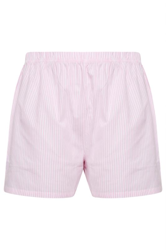 YOURS Plus Size Pink Stripe Pyjama Shorts | Yours Clothing 6