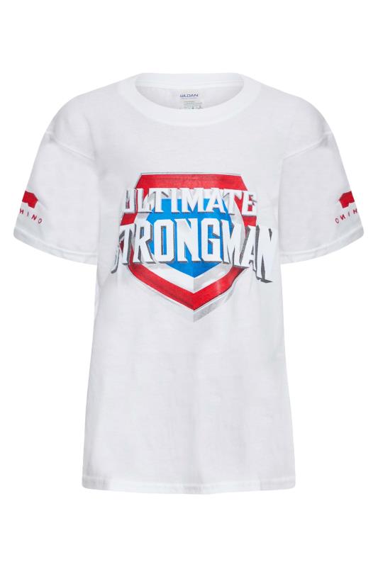  dla puszystych BadRhino Girls White Ultimate Strongman T-Shirt