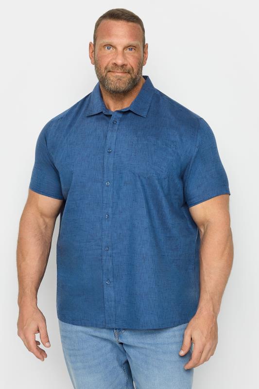 BadRhino Big & Tall Blue Marl Short Sleeve Shirt | BadRhino 1