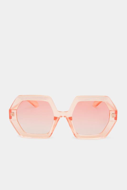 Pink Oversized Geometric Sunglasses 3