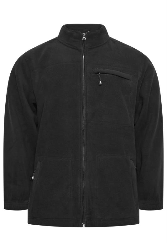 KAM Big & Tall Black Fleece Jacket | BadRhino 3
