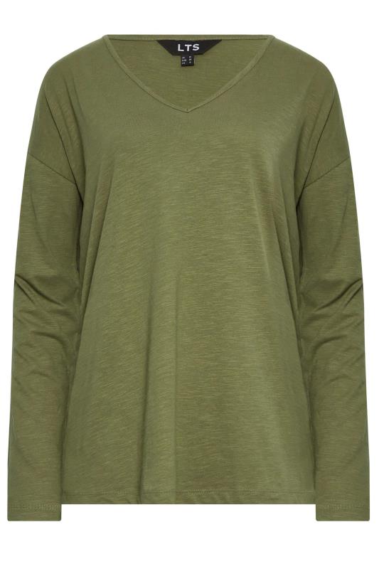 LTS Tall 2 PACK Khaki Green & Blue Long Sleeve T-Shirts | Long Tall Sally 9