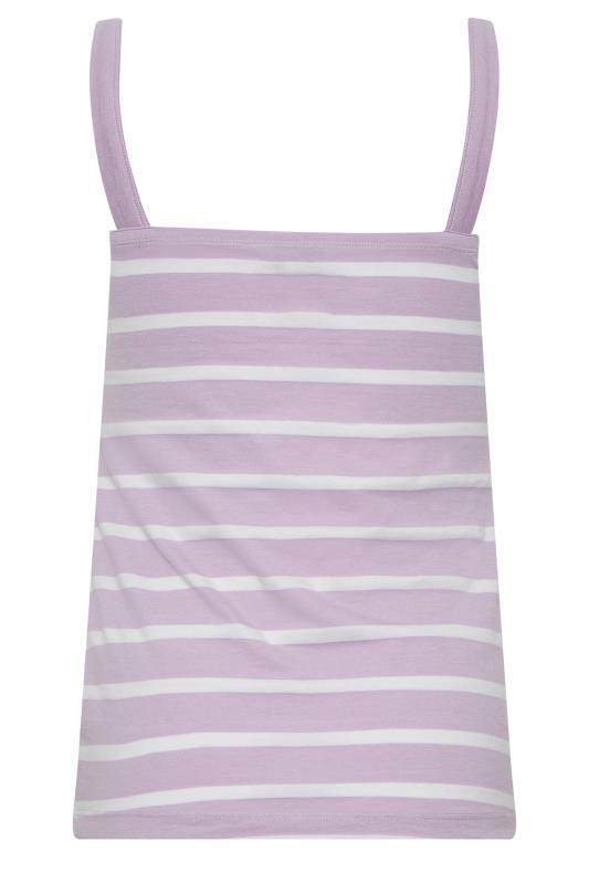 LTS Tall Women's Purple & White Stripe Square Neck Vest Top | Long Tall Sally 7