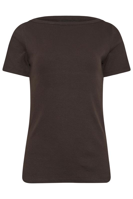 LTS Tall Women's Chocolate Brown Boat Neck T-Shirt | Long Tall Sally 5