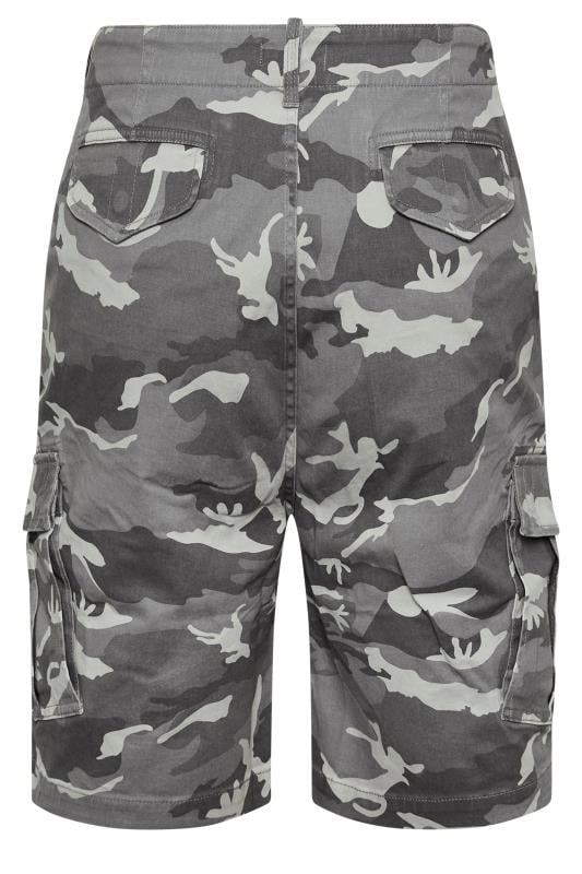 BadRhino Big & Tall Grey Camo Cargo Shorts | BadRhino 6