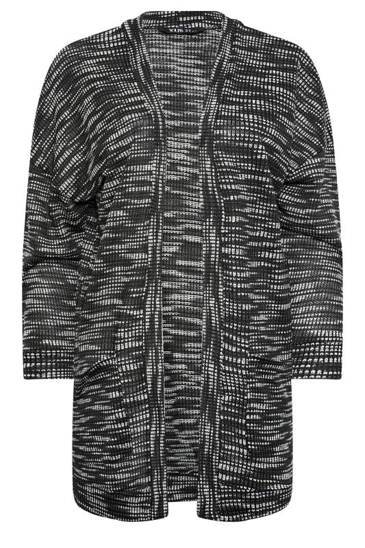 YOURS LUXURY Plus Size Black & White Contrast Knit Cardigan | Yours Clothing 4